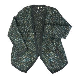 Moth by Anthropologie Keavy Jacquard Open Cardigan Multi-tonal Green Women’s L
